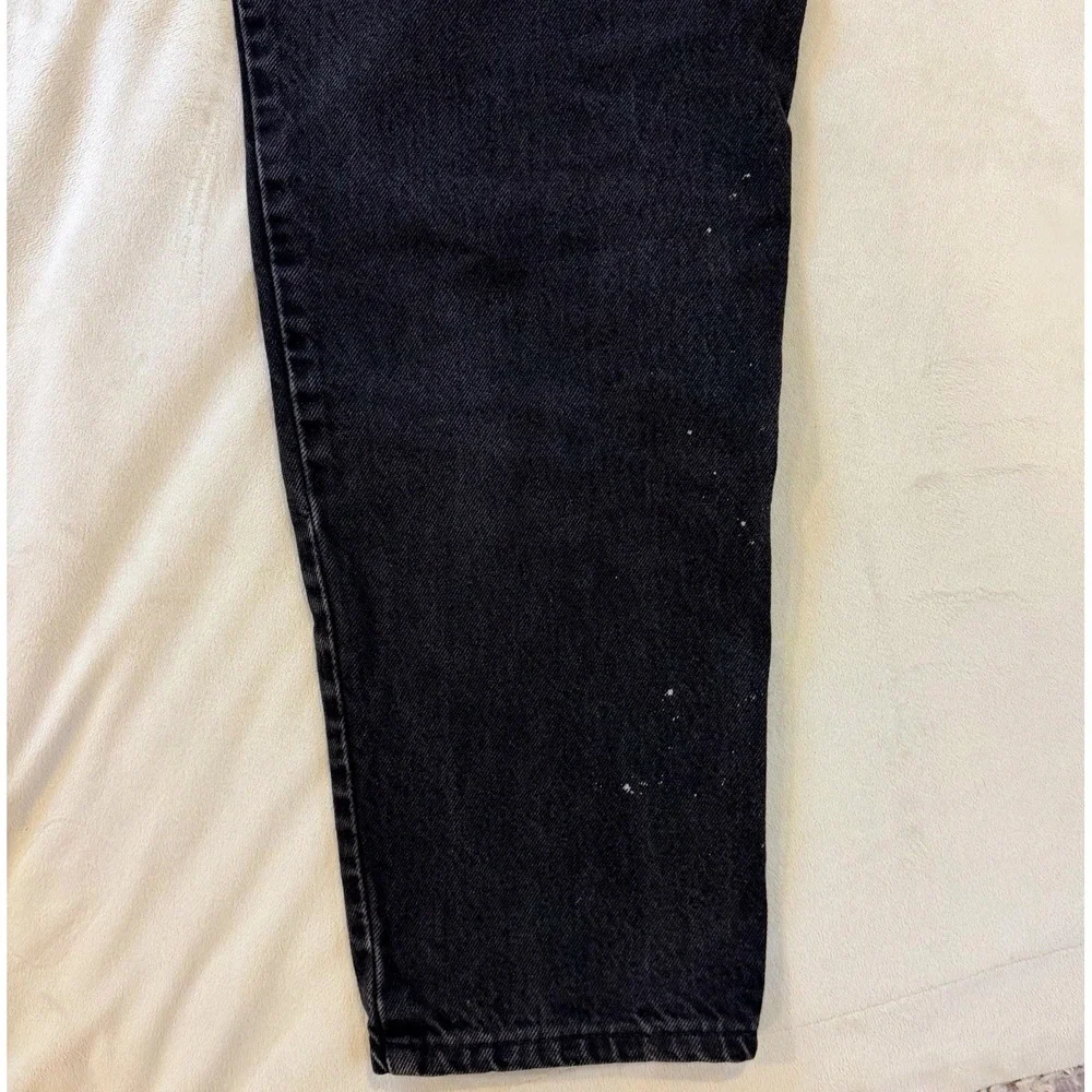 Levi's 550 Jeans Orange Tab 34x30 Black Relaxed Fit Tapered USA Paint Splatter
